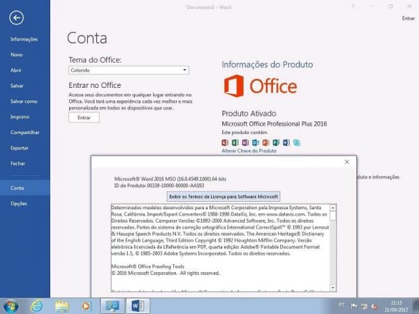 Windows 7 Professional SP1 + Office 2016 Pro Plus SP1 PT
