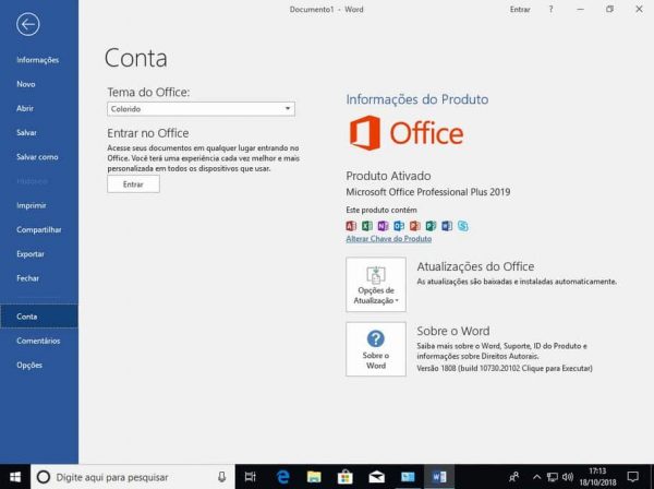 Windows 10 Pro X64 Redstone 5 + Office 2019 PTBR Rei